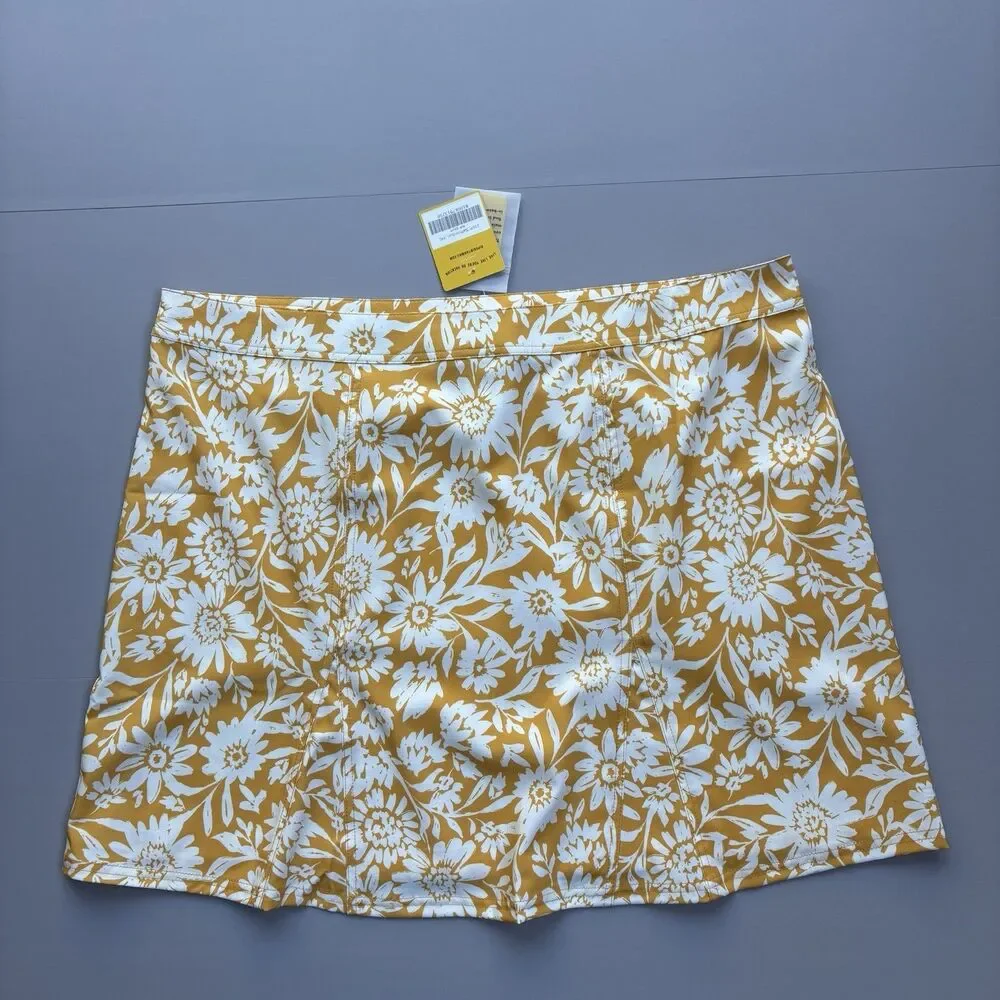 Rip Skirt Hawaii Womens XXL Yellow Floral Saffron Sun Wrap Beach Tropical NEW